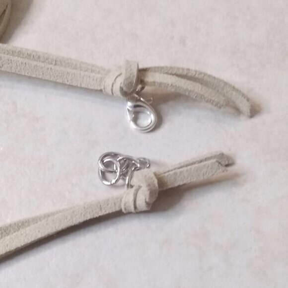 Sexy Beach Sea Turtle Agate + Faux Leather Necklace - 24" ~ Beachy Ocean Boho - Picture 10 of 11